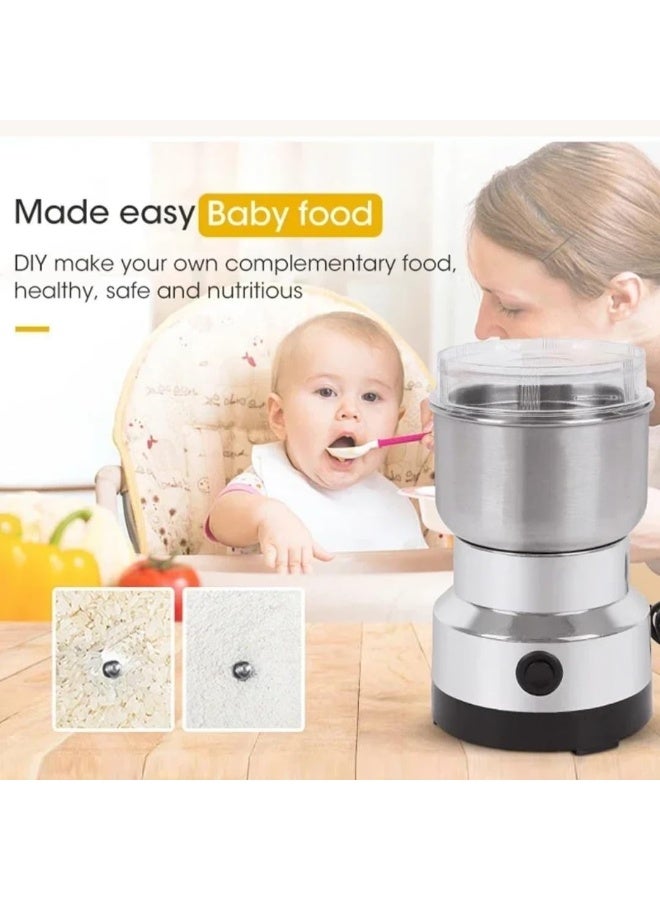 Electric Coffee Grinder, Stainless Steel 400W, Multifunctional Grinder for Coffee Beans, Spices, Nuts & Seeds, High-Speed Portable Grinder | 220V Durable & Easy to Clean - Image 3